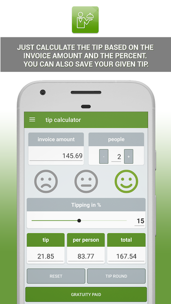 tip calculator - عکس برنامه موبایلی اندروید