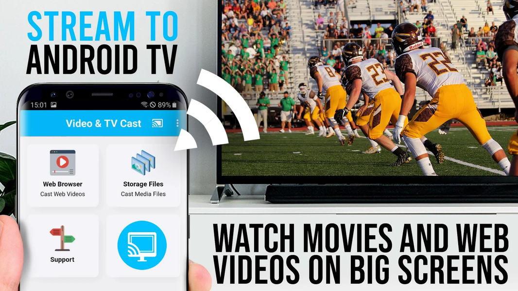 Video & TV Cast for Android TV – پخش ویدیوهای گوشی روی تلویزیون - Image screenshot of android app
