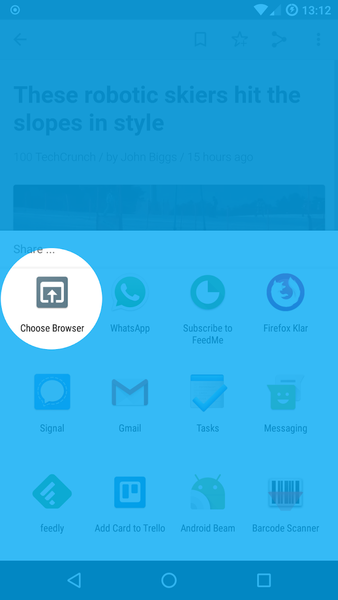 Choose Browser - عکس برنامه موبایلی اندروید