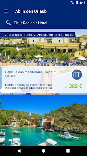 ab in den urlaub: Reise buchen - Image screenshot of android app