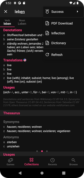 German Dictionary for Learners - عکس برنامه موبایلی اندروید