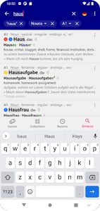 Nouns German Dictionary - Image screenshot of android app