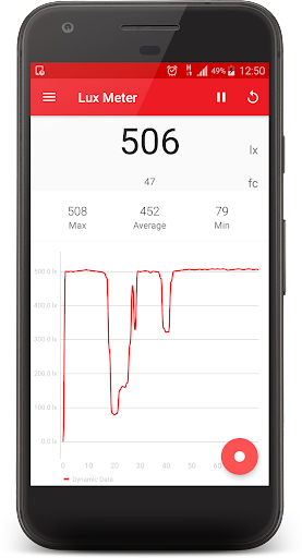 Lux Light Meter - Image screenshot of android app