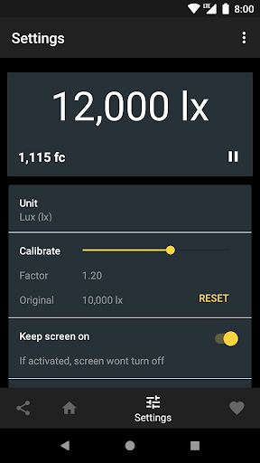 Lux Light Meter - عکس برنامه موبایلی اندروید