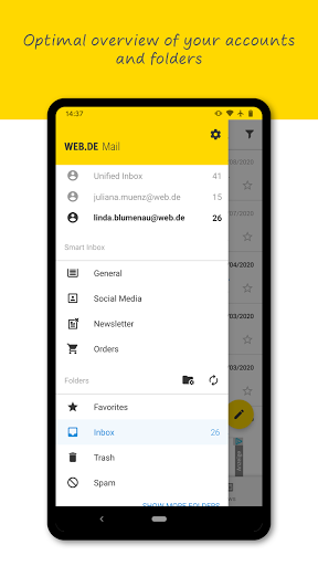 WEB.DE Mail & Cloud - Image screenshot of android app