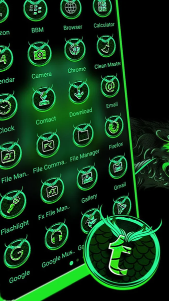 Angry Owl Green Theme - Image screenshot of android app