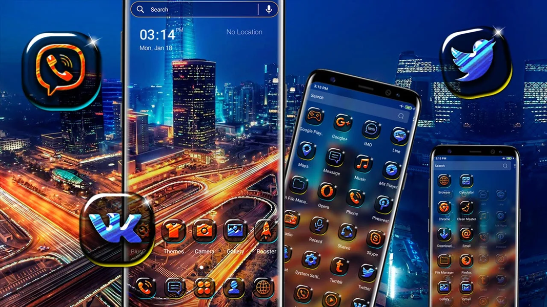 City Night Scene Theme - Image screenshot of android app