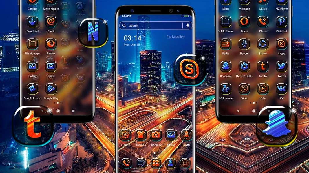 City Night Scene Theme - Image screenshot of android app