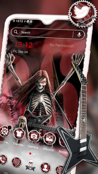 Skull Guitar Theme - Image screenshot of android app