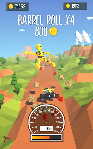 Destruction Car Jumping - Gameplay image of android game