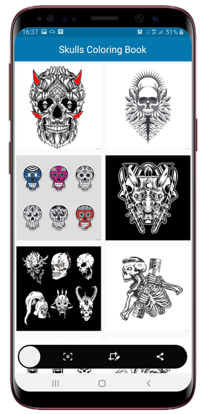 Skulls Coloring Book - عکس بازی موبایلی اندروید