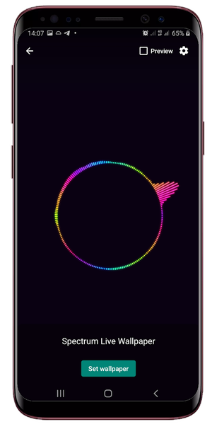 Audio Spectrum Live Wallpaper - عکس برنامه موبایلی اندروید