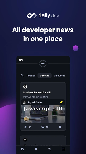 daily.dev - stay up to date - عکس برنامه موبایلی اندروید