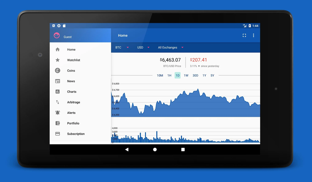 Cryptocurrency Portfolio Alert - عکس برنامه موبایلی اندروید