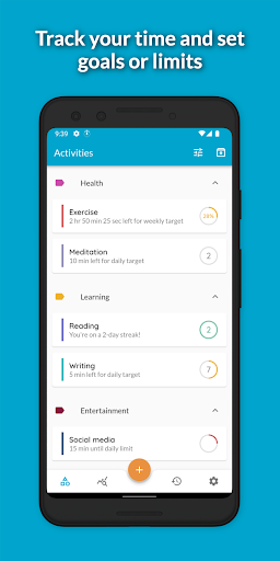 Timelog - Goal & Time Tracker - عکس برنامه موبایلی اندروید