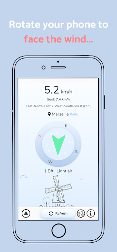 Digital Anemometer - Image screenshot of android app