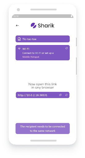 Sharik - file sharing via WI-FI - Image screenshot of android app