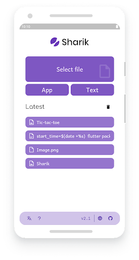 Sharik - file sharing via WI-FI - Image screenshot of android app