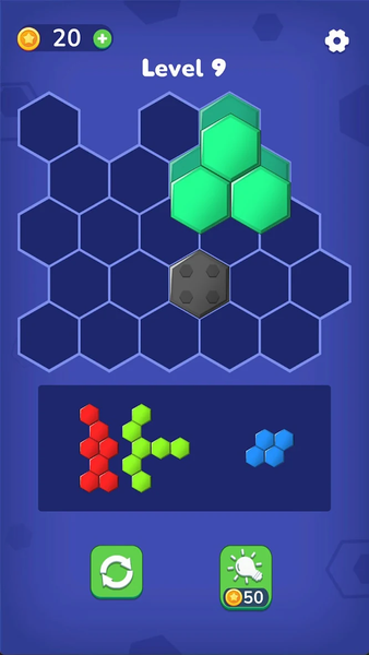 Puzzle Hexa - Gameplay image of android game