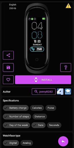 Mi Band ۴ WatchFaces - عکس برنامه موبایلی اندروید