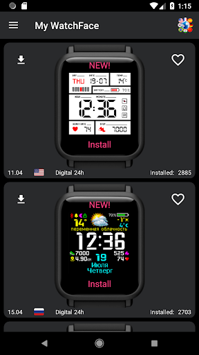 My WatchFace [Free] for Amazfit Bip - Image screenshot of android app