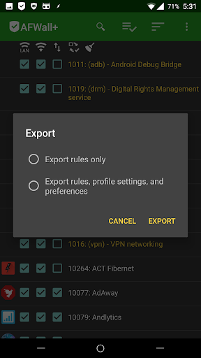 AFWall+ (Android Firewall +) - عکس برنامه موبایلی اندروید