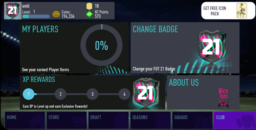 NT 21 Draft + Pack Opener - Gameplay image of android game