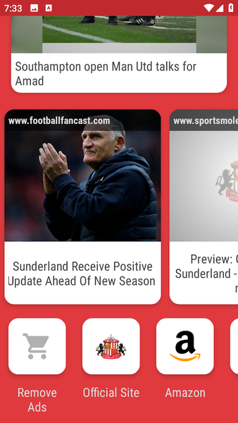 Sunderland AFC Fan App - Image screenshot of android app
