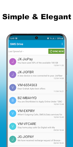 SMS Drive | Backup & Restore - Image screenshot of android app