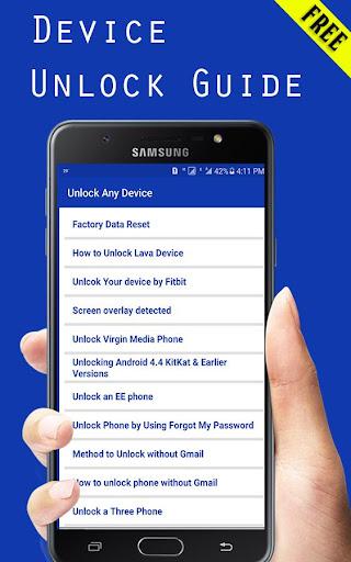 Unlock any Device Guide Free: - Image screenshot of android app