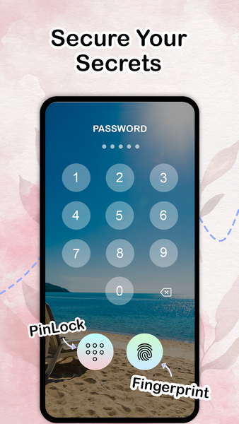 Diary with Fingerprint Lock - Image screenshot of android app