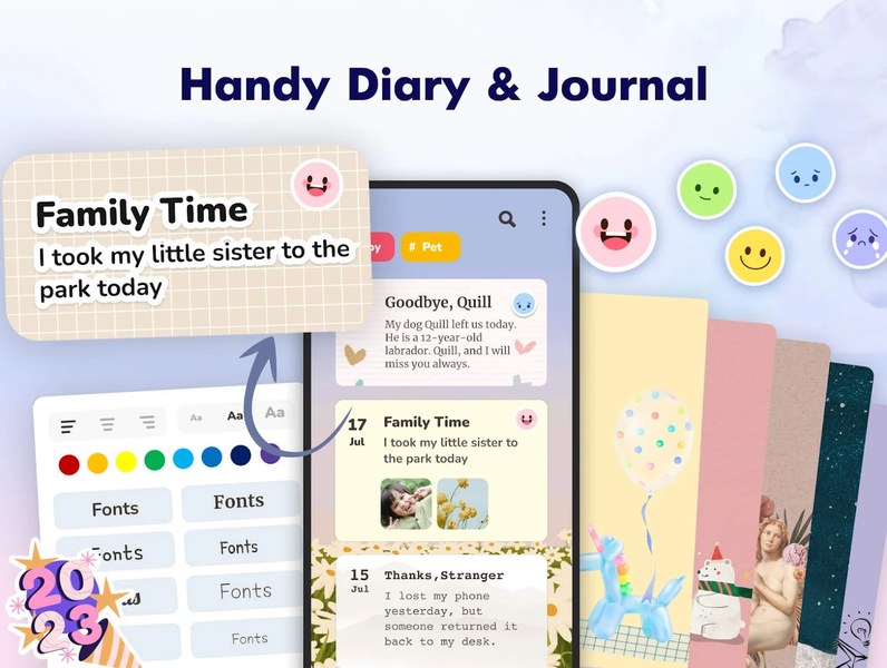 Diary with Lock: Daily Journal - عکس برنامه موبایلی اندروید