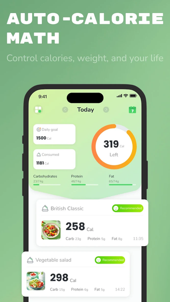 Calopeek: Pic Calorie AI Track - عکس برنامه موبایلی اندروید