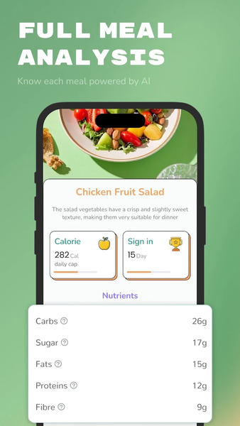 CaloPeek: AI Calorie Counter - عکس برنامه موبایلی اندروید