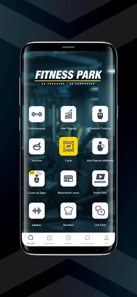Fitness Park App - Image screenshot of android app