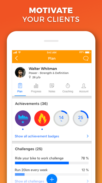 Virtuagym Coach - Image screenshot of android app