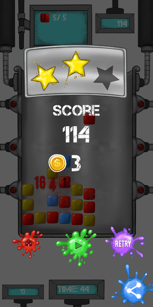 Suction Paint Labs: Match 3 - Gameplay image of android game
