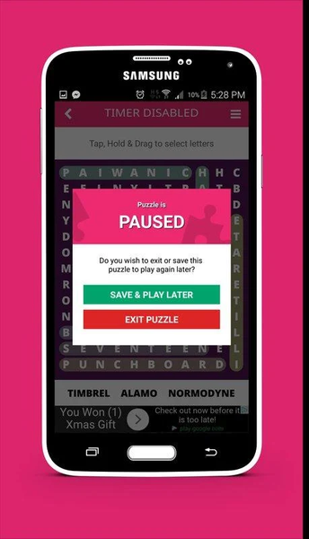 Word Search Puzzle - Gameplay image of android game