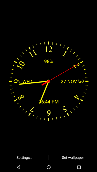 Analog Clock Live Wallpaper - عکس برنامه موبایلی اندروید
