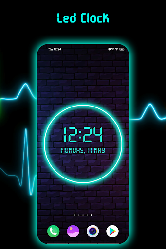 live digital clock wallpaper