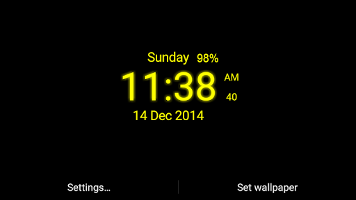 Digital Clock Live Wallpaper - Image screenshot of android app