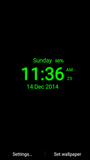 live digital clock wallpaper