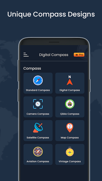 Digital Compass & Weather LIVE - عکس برنامه موبایلی اندروید