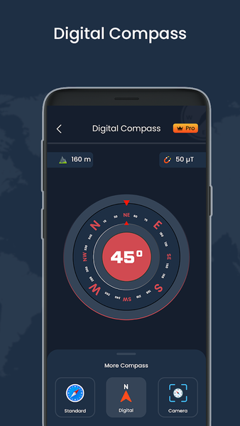 Digital Compass & Weather LIVE - عکس برنامه موبایلی اندروید