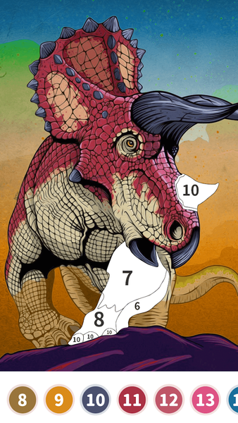 Dinosaur Color by Number Book - عکس برنامه موبایلی اندروید