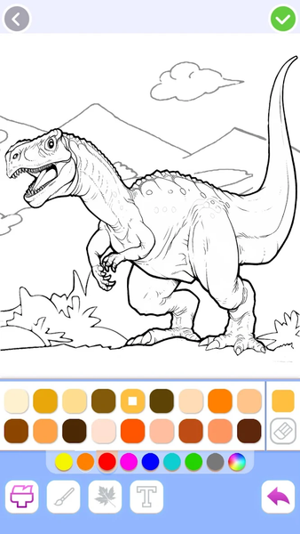 Dino Coloring: Dinosaur games - Gameplay image of android game