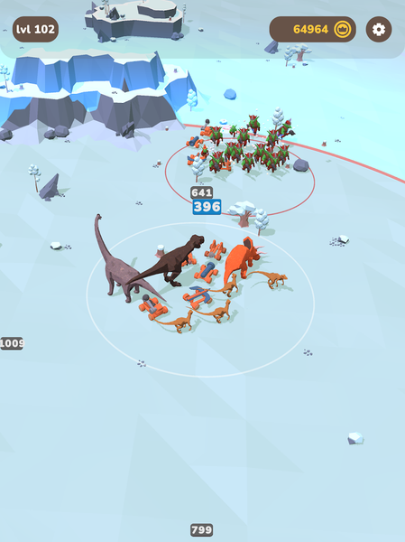 Dinosaur Merge Battle - Gameplay image of android game