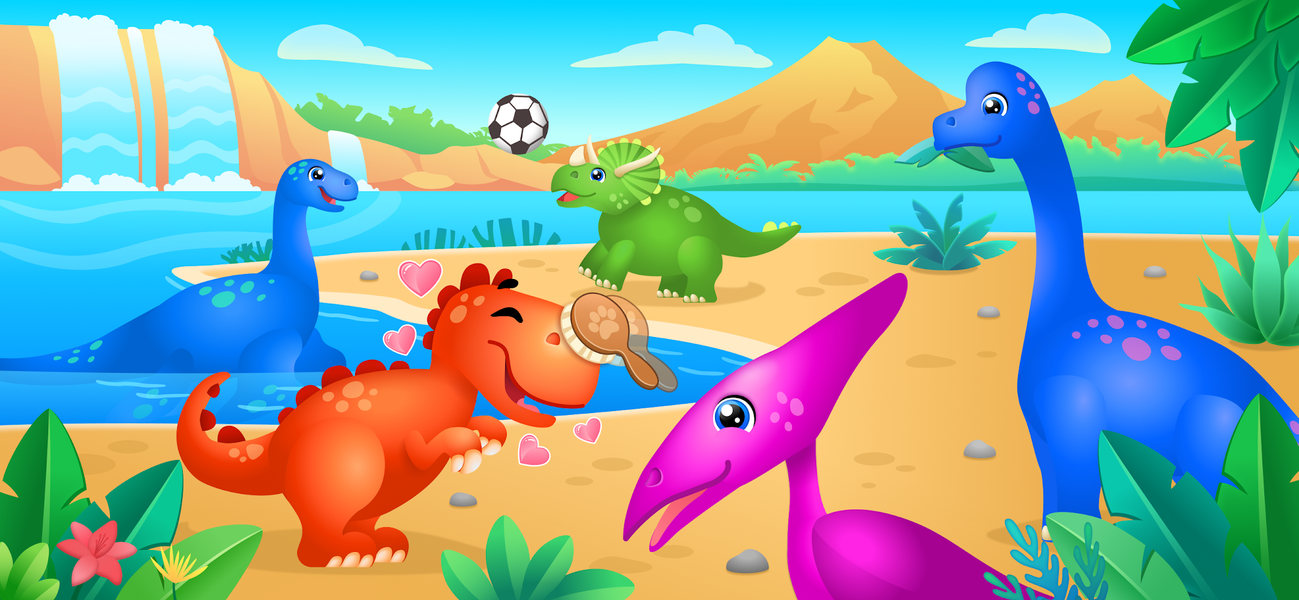 Kids dinosaur games for baby - عکس بازی موبایلی اندروید