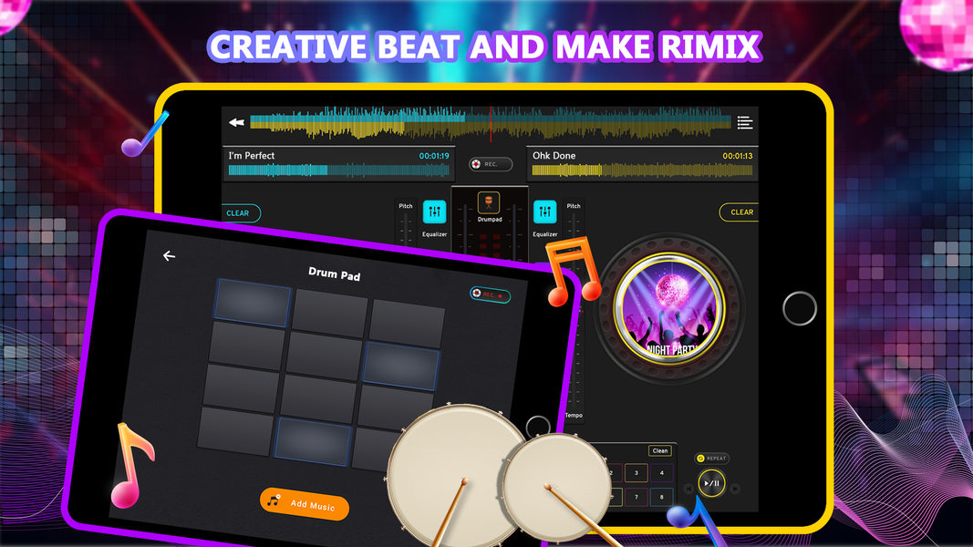 DJ Music Mixer - DJ Mix Studio - عکس برنامه موبایلی اندروید