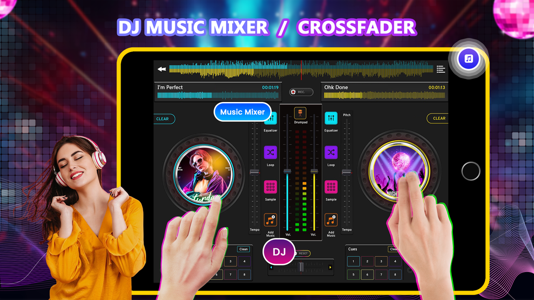 DJ Music Mixer - DJ Mix Studio - عکس برنامه موبایلی اندروید